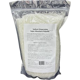 MoistSAP Sodium Polyacrylate Super Absorbent Polymer 5 lb Bag Large Granules 5-10 mesh