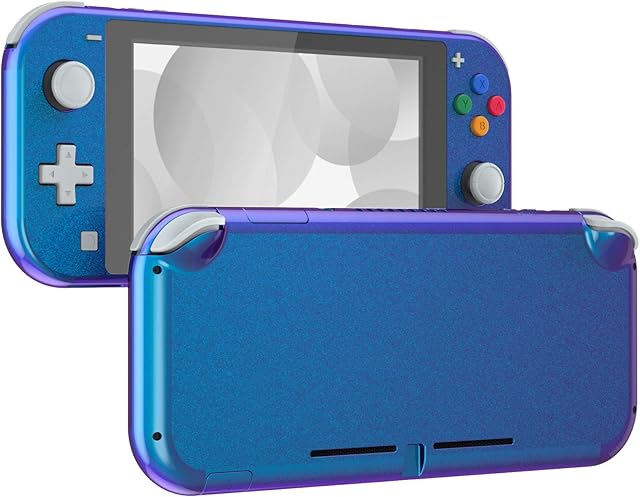 eXtremeRate Kameleon Fioletowy Niebieski Błyszczący DIY Zamiennik Shell do Nintendo Switch Lite, NSL Obudowa kontrolera ręcznego z osłoną ekranu, Niestandardowa obudowa do Nintendo Switch Lite