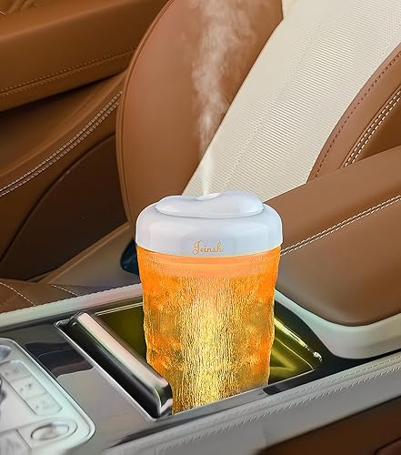 Mini humidificador colorido con 6 luces LED de noche de colores, apagado automático, humidificadores ultrasónicos silenciosos para oficina, bebés,