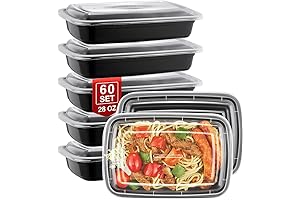 28oz Meal Prep Containers with Lids | Reusable Plastic Food Storage Containers