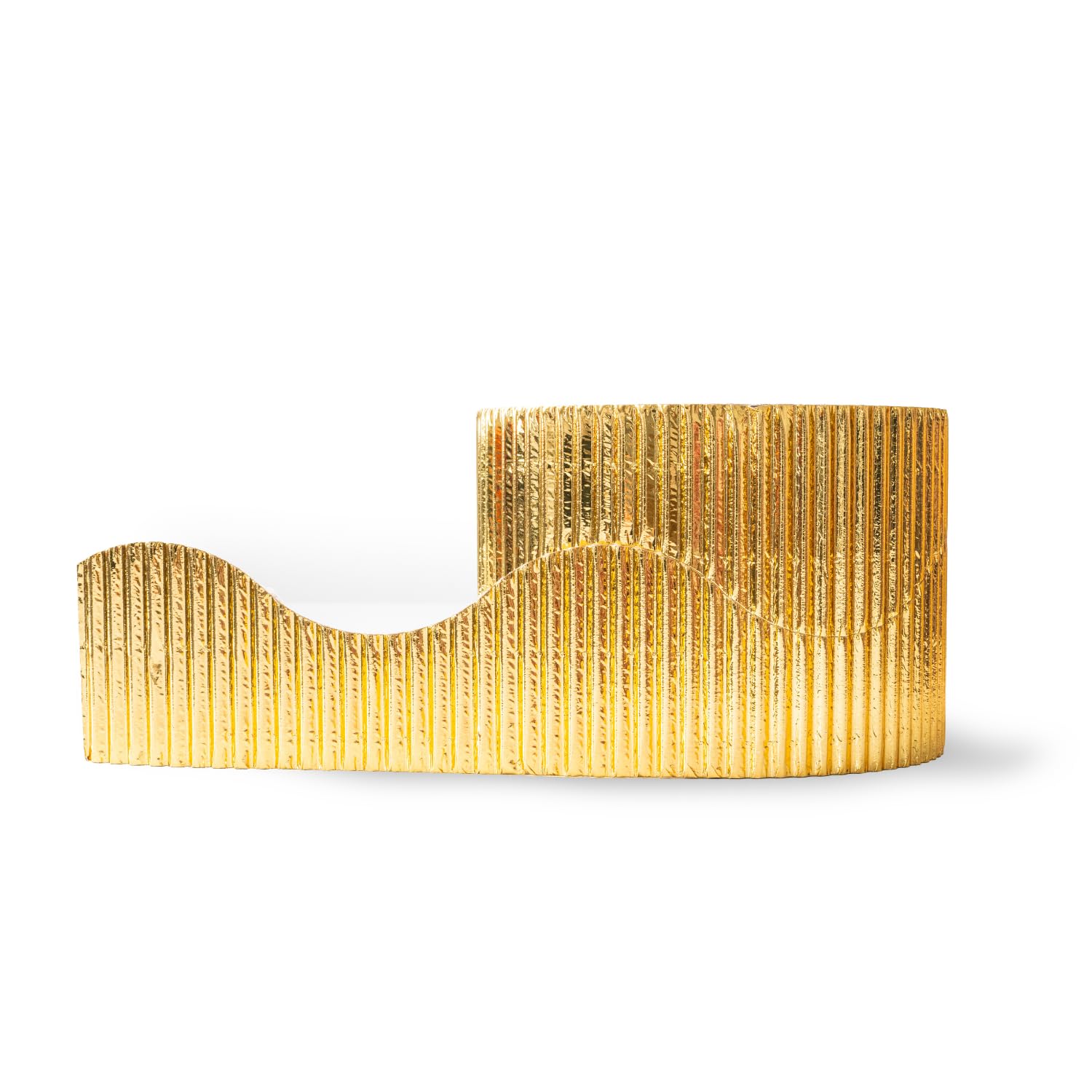 Hawksbill Metallic Gold Border Roll for Classroom Displays 57mm X 7.5m (15m When Split) – Scalloped Acid Free Fade-Resistant Border Roll — image 1