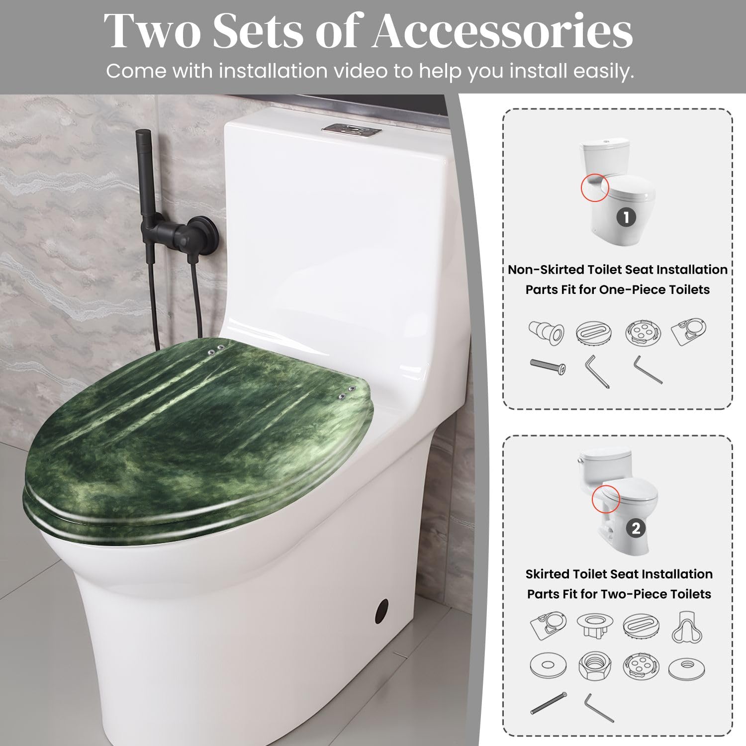Sedile WC allungato per bagno