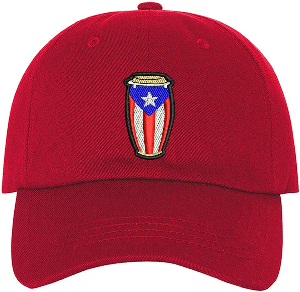 PRFCTO Puerto Rico Flag Conga Baseball Hat for Men and Women - Salsa Lover Hat,Puerto Rico Strong Hat