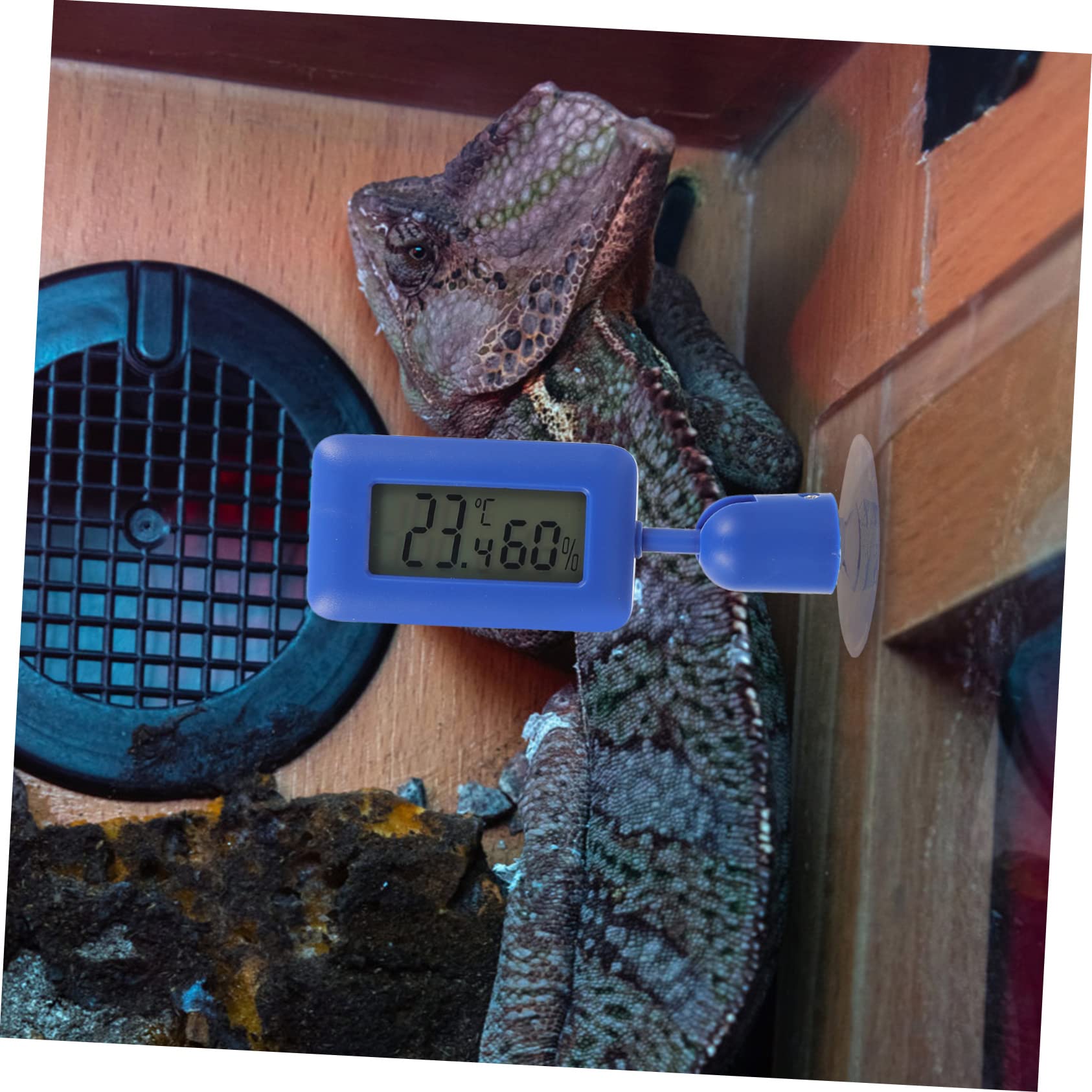VANZACK 4 Piezas Higrómetro para reptiles reptil giratorio termómetro de tanque rotatorio termómetro digital termometro casa termómetros digitales para reptiles termómetro para reptiles