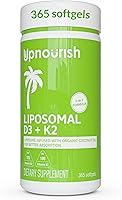Vista 12 de UpNourish Vitamina liposomal D3 50000 UI (Vitamina D3 de 50000) con 1000 mcg de vitamina K, alta dosis de vitamina D3 K2, vitamina D 50000 UI