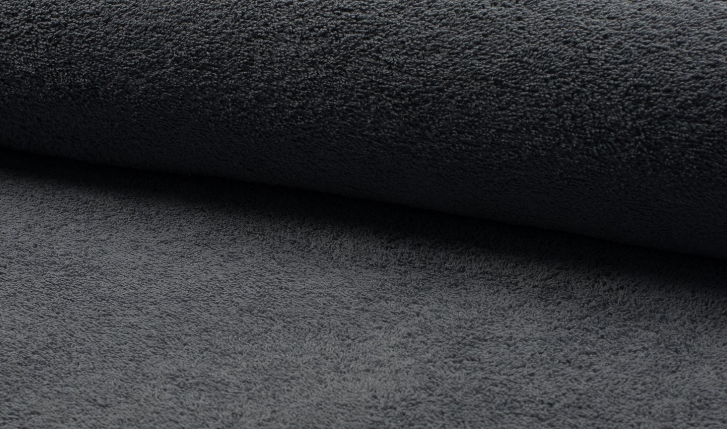 Double Sided Cotton Terry Towelling Fabric Material - DK Grey, 1/4Mtr 75cmx50cm