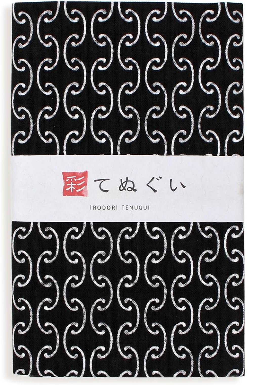 KOMESICHI irodori Japanese Traditional Towel Tenugui Link 12.99 x 34.64 in with Tenugui Iroha (English Manual)