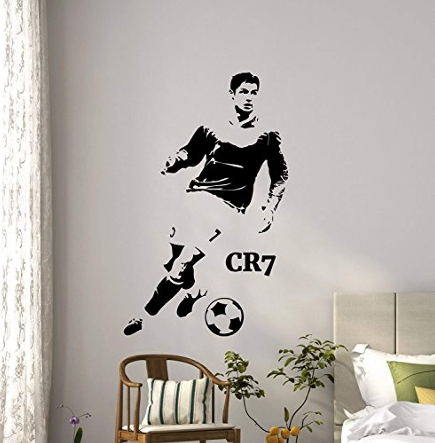 Cristiano Ronaldo Wall Vinyl Decal CR7 Gym Sport Soccer Football FC Real Madrid Boy Sticker Poster Teen Kids Nursery Mural Art Decor G441