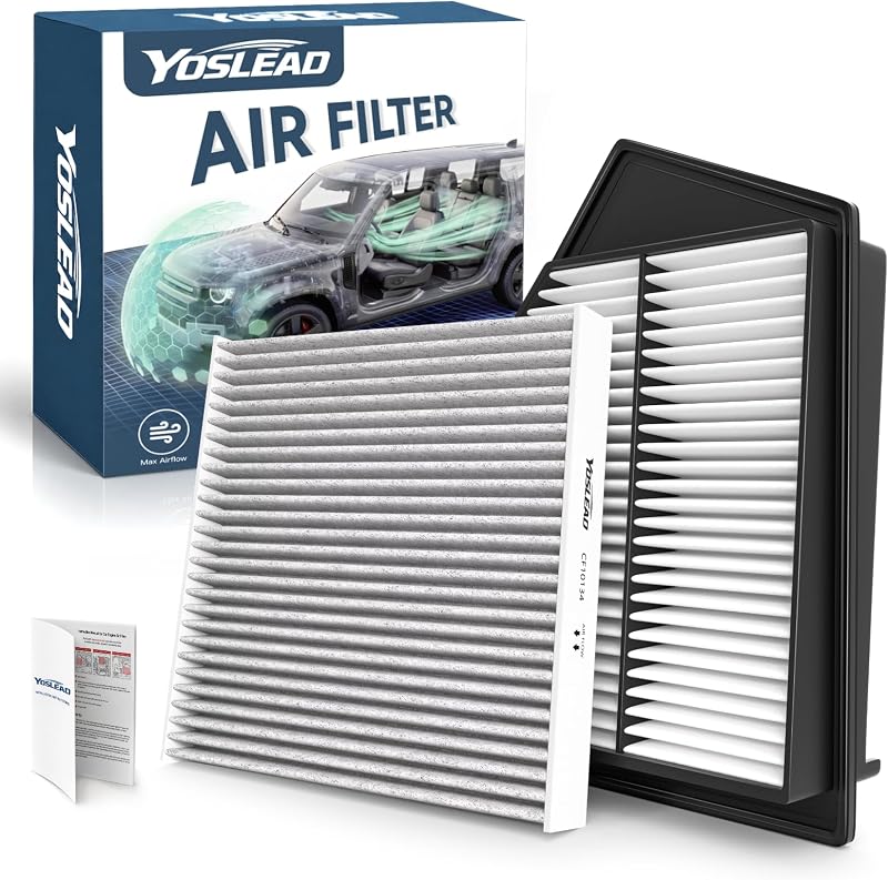Kit de Filtros de Ar do Motor e do Habitáculo Yoslead para Honda Accord e Acura TLX 2.4L – 2 unidades