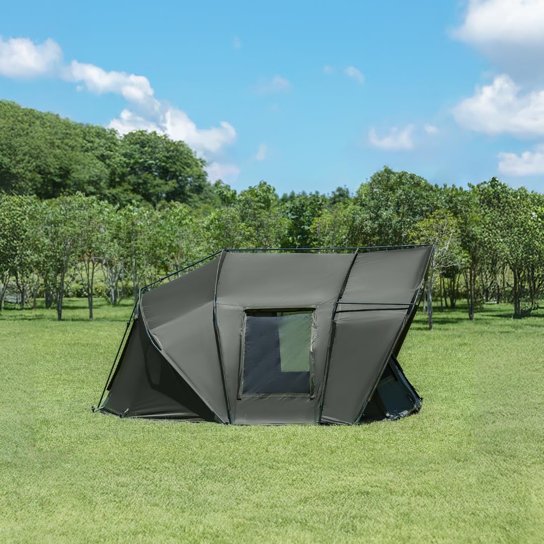 MK-Angelsport Angelzelt Fort Knox Air 2,5 Mann 2.0 Bivvy – Wasserdichtes Karpfenzelt mit 10.000 mm Wassersäule, abnehmbarem Frontpanel und extra großer Bodenplane
