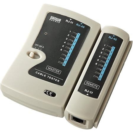 Amazon Co Jp サンワサプライ Lanケーブルテスター 結線 断線チェック Rj45コネクタ付きutp Stpケーブル Rj 11コネクタモジュラーケーブル対応 Lan Tst3z パソコン 周辺機器