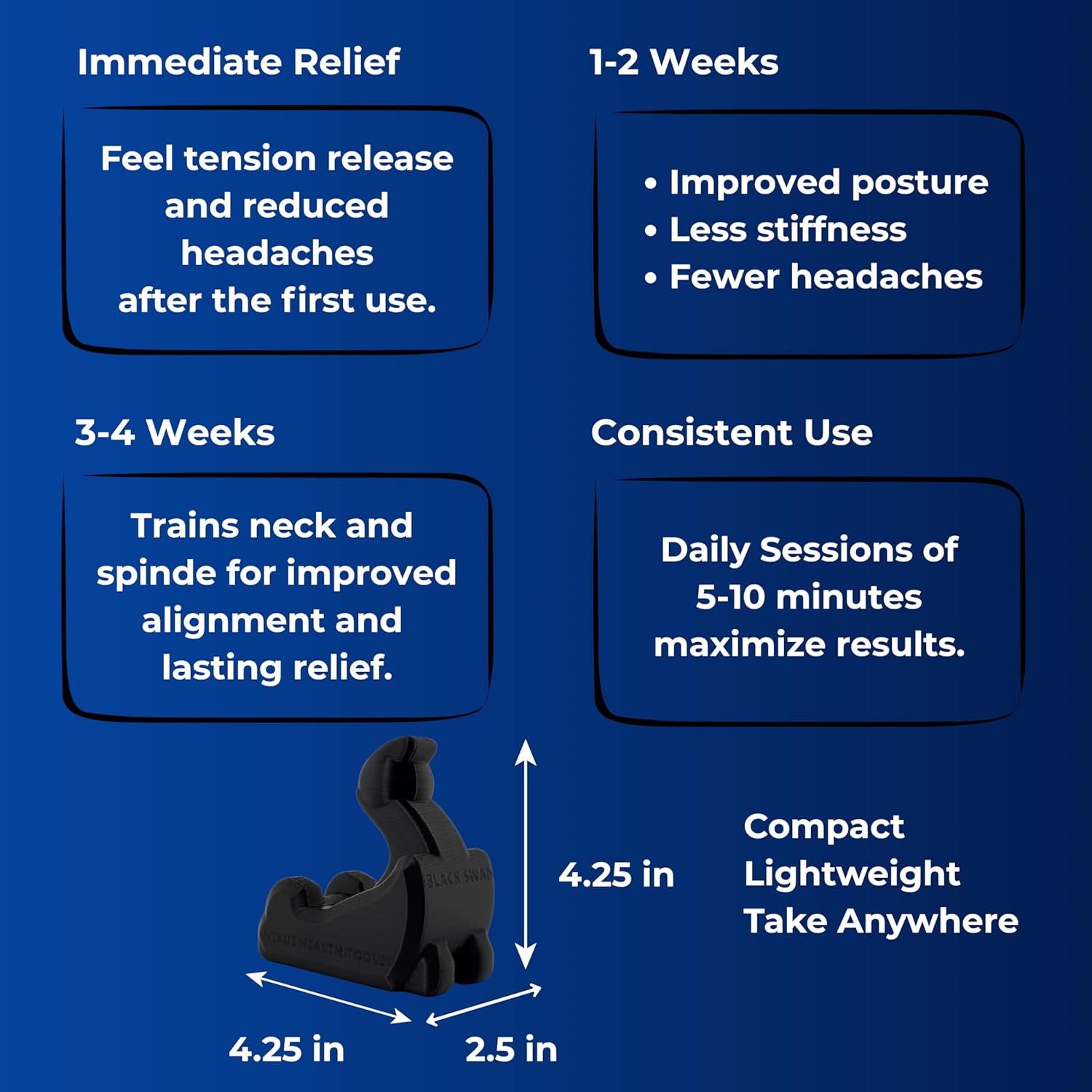 Black Swan Occipital/Suboccipital Release Tool | Cervical Traction Neck Stretcher for Tension Headache & Neck Relief | Palm Pain Relief | Forearm/Arthritis/Carpal Tunnel Massage & Much More