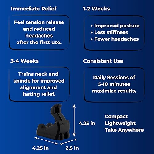 Miniatura 2 de Black Swan Herramienta de liberación occipitalsuboccipital  Estirador de cuello de tracción cervical para dolor de cabeza por tensión y alivio del