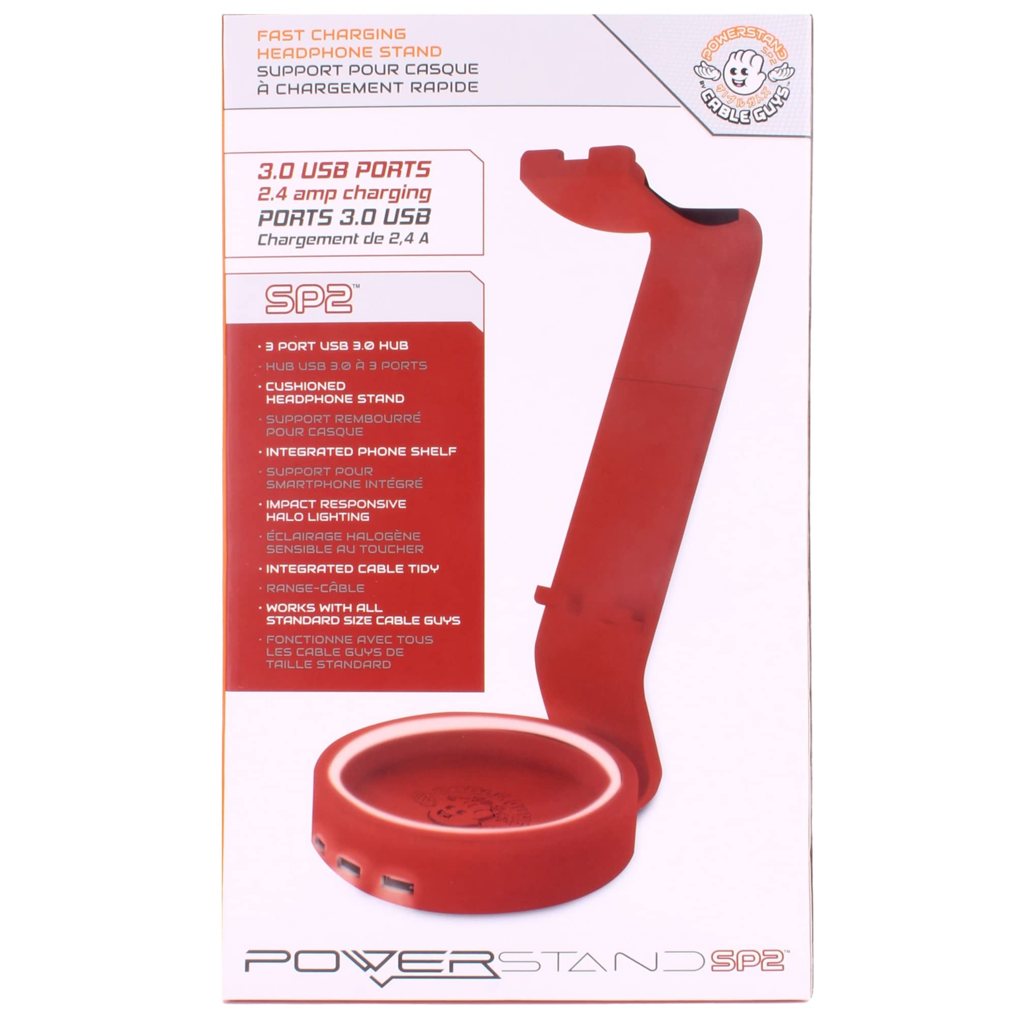 Amazon.com: Cable Guys Powerstand SP2: RED - Light Up Three Port