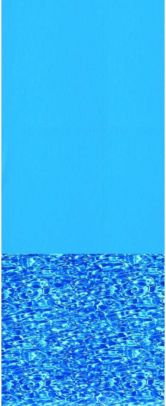 In The Swim 12' Round 20 Mil Overlap Pool Liner for Above Ground Swimming Pools - Solid Blue Design - 48/52 Inch Wall Height