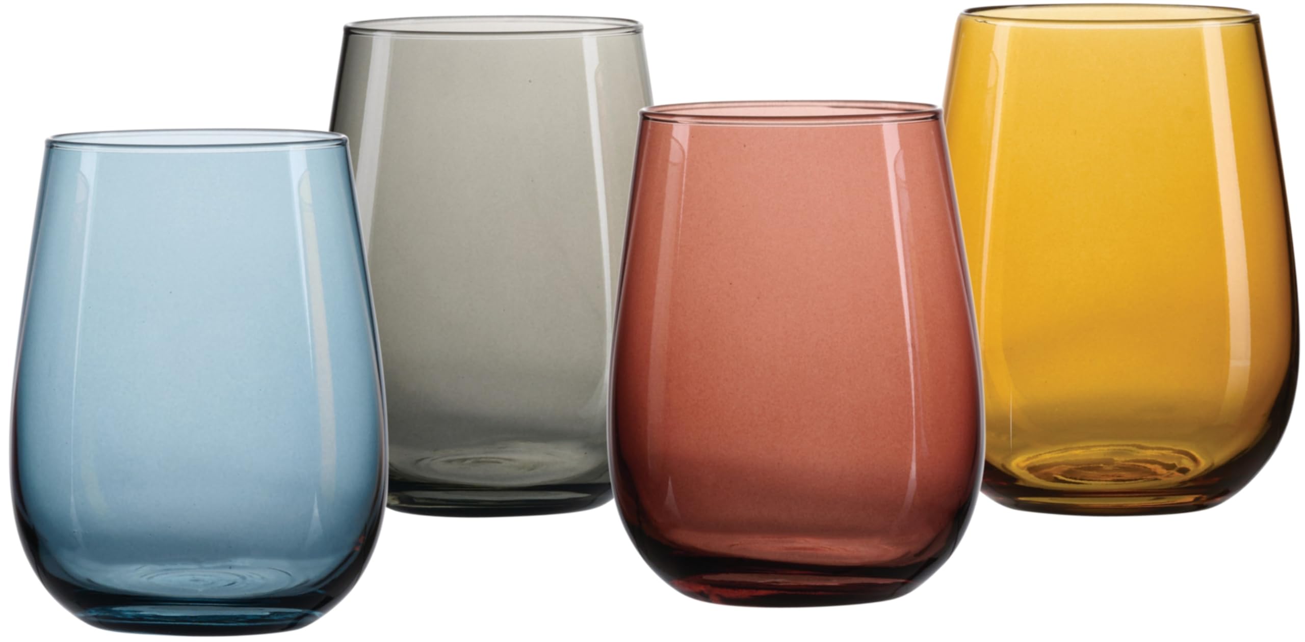 Ritzenhoff & Breker Trinkgläser-Set Palermo, 12-teilig, Klar, Bunte Wassergläser, Spülmaschinengeeignet
