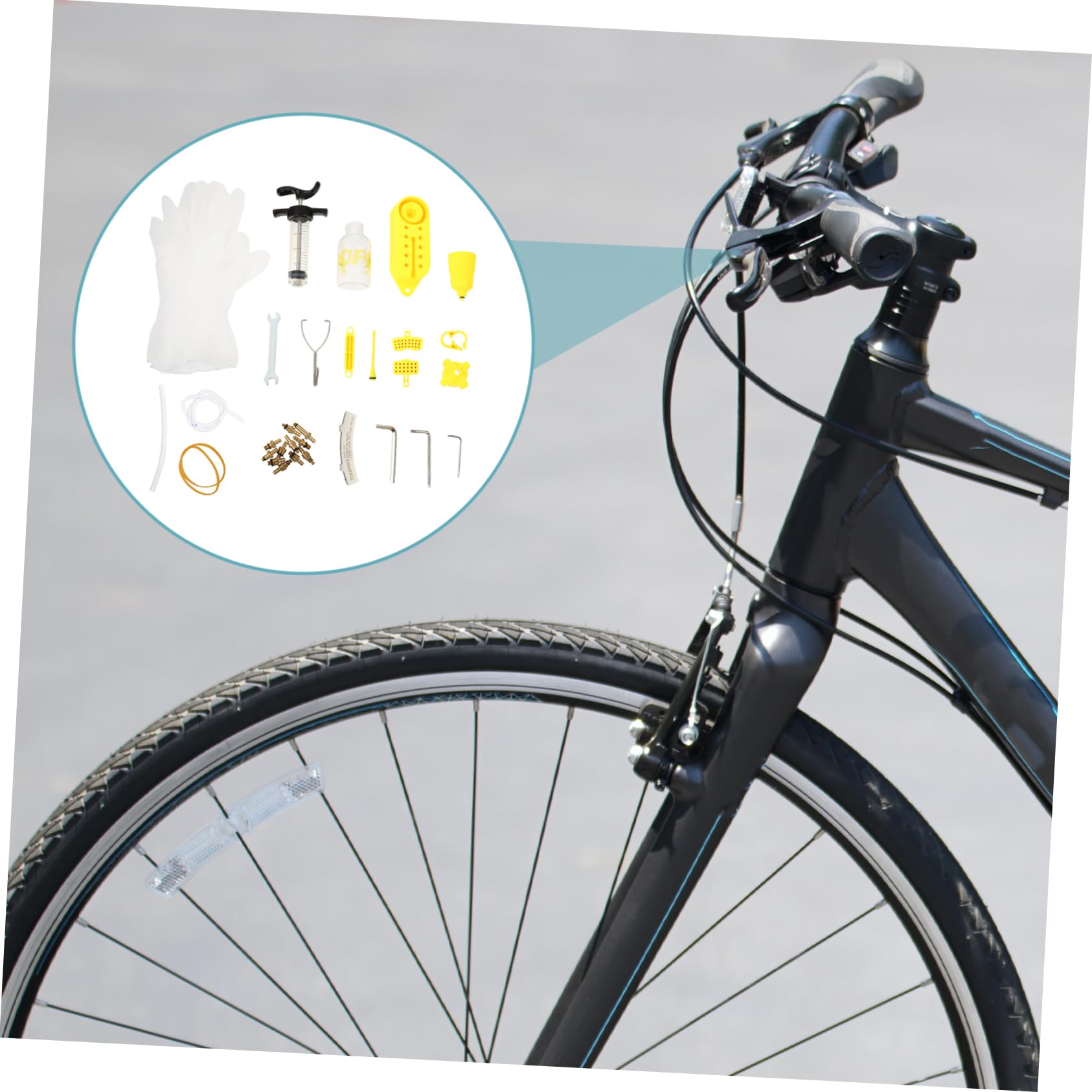 1set Kit Strumenti per Riparazione Freni Disco per Bici Professionale per Manutenzione Freni Idraulici con Raccolta Design Pratico e Materiali Resistenti