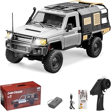 RC Truck, 1/12 LC79 RC Rock Crawler, MN-82S New Upgrades Land Cruiser Remote Control Pickup Off Road RTR 2.4GHz Remote Control Rock Crawler Car with Controllable Headlights DIY Customization