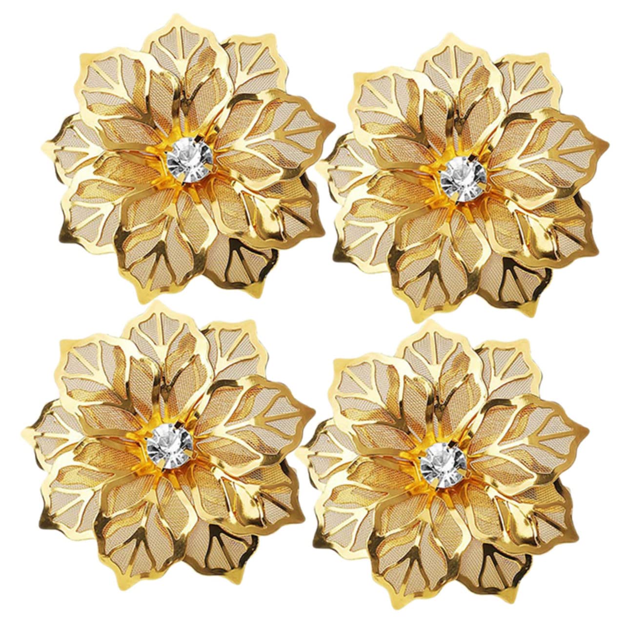 TOPBATHY 20piezas Aros De Servilleta De Inoxidable Diseño De para Bodas y Soporte Decorativo para Mesa