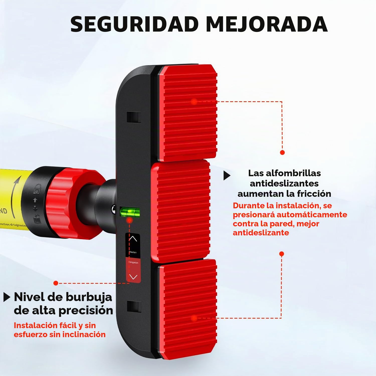 Barra de Dominadas sin Tornillos, Barra de Ejercicio para Pared, Ajustable 72-110cm, hasta 200 kg, Barra de Entrenamiento para Puerta Bloqueo Auto para Gimnasio en Casa Físico
