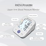 Appareil de pression artérielle pour usage domestique — Moniteur automatique au bras supérieur avec brassard ajustable 22-44 cm, grand affichage rétroéclairé, mémoire 2 utilisateurs 198 lectures, alerte de battements cardiaques irréguliers et d'hypertension