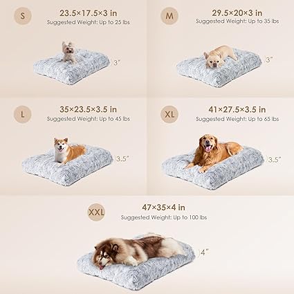 EHEYCIGA Calming Dog Crate Bed Large, Washable Anti Anxiety Dog Pet Bed