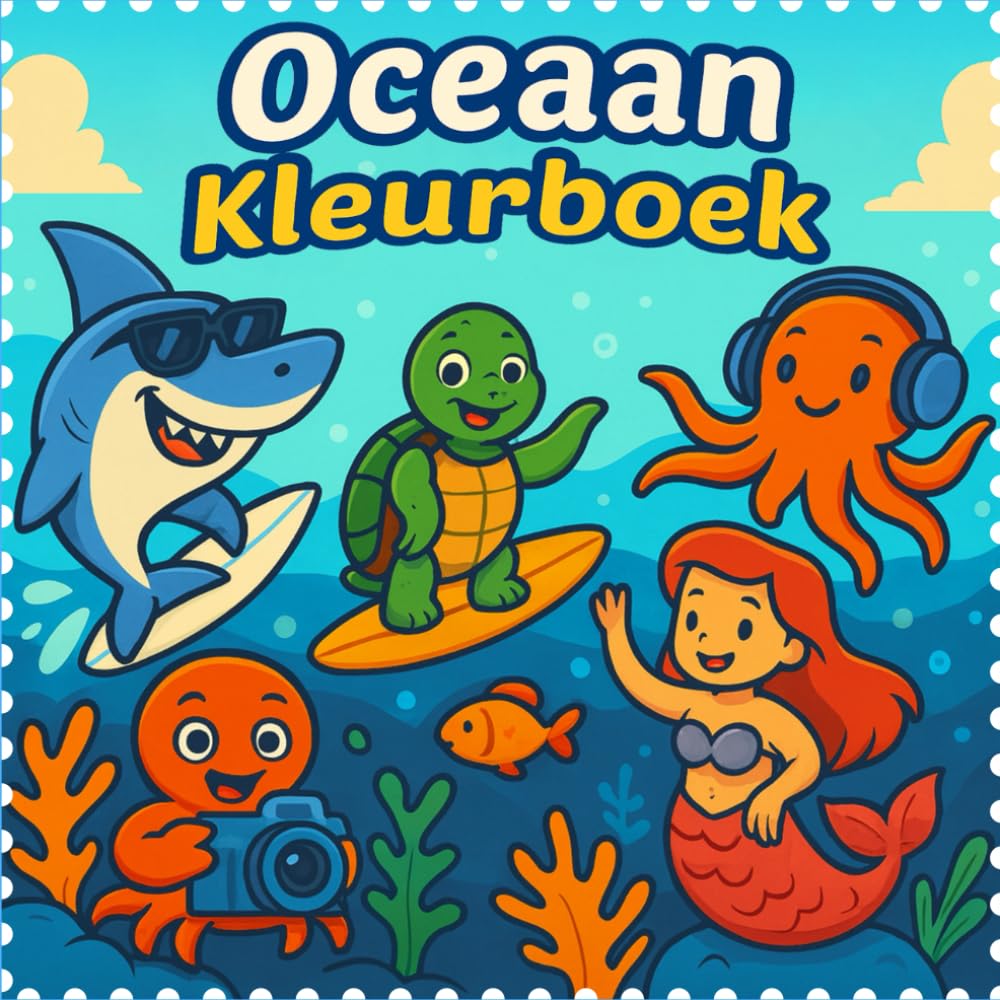 Oceaan Kleurboek: 50 Grappige en Ontspannende Onderwaterscènes voor Volwassenen en Tieners