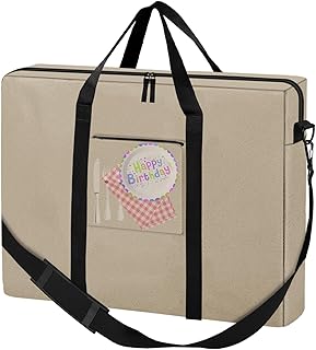 SIRUITON Folding Table Storage Bag, Portable 600D WaterProof Carry Bag for Folding Picnic/Camp Tables with Reinforcing Plate & Shoulder Strap, 36" D x 30" W x4.7 H Fits 6FT Folding Tables