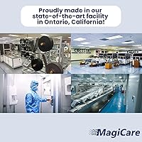 Vista 8 de MAGICARE USA Made Black Face Masks, Disposable - Adult 3 Ply Premium Black Mask - Disposable Face Mask for Women/Men (50/Box)