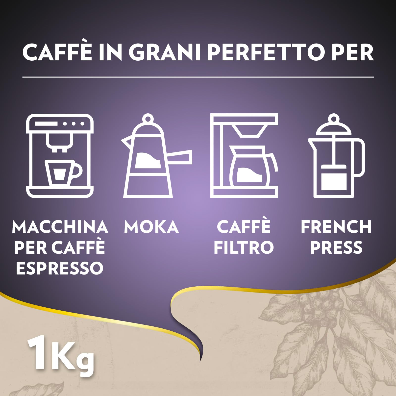 Lavazza, Espresso Barista Intenso, Caffè in Grani Tostati a Tamburo, Ideali per Macchine da Caffè Espresso, Note Aromatiche di Cacao e Legno, Arabica e Robusta, Intensità 9/10, 1 kg