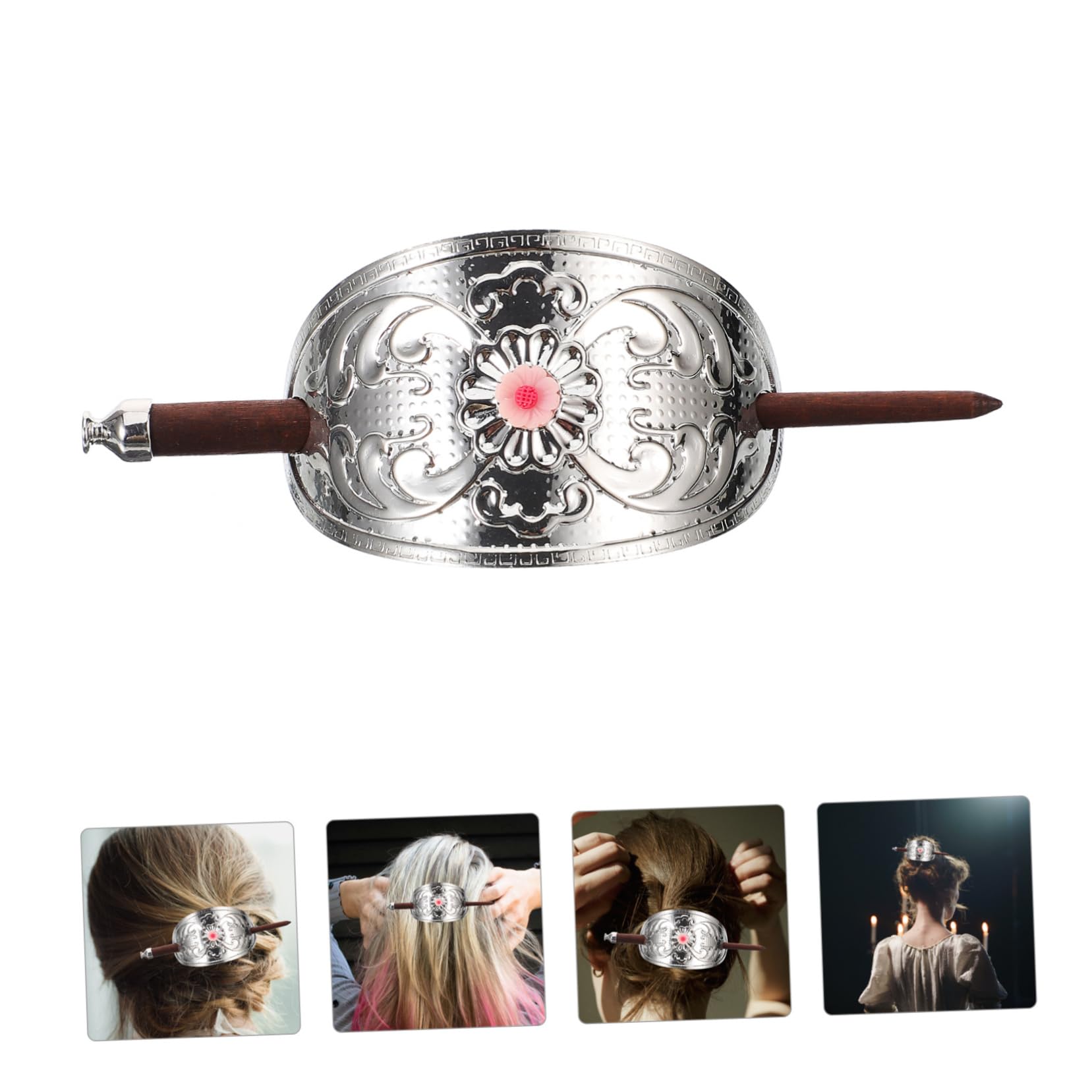 MAGICLULU 5St Vintage Haarnadel Haar Klammern elegant Haarspangen Werkzeug Haarmanschette Haarknotenhalter Geometrie Zubehör Haarschmuck Kopfbedeckung Fräulein Pferdeschwanz Zinklegierung