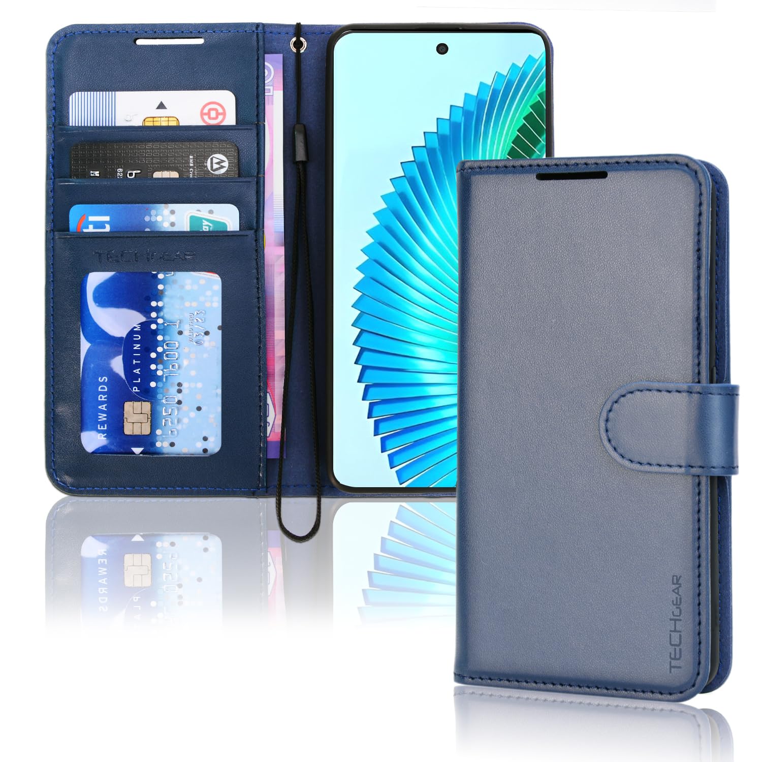 TECHGEAR Leather Wallet Case for Honor Magic 6 Lite 5G
