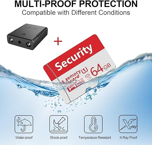 Miniatura 2 de Gratis 64G Cámara de batería inalámbrica más pequeña, cámara de seguridad HD1080P, monitor de bebé, mini cámara, cámara de niñera con visión