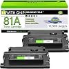 greencycle 2-Pack Compatible Toner Cartridge Replacement for HP 81A CF281A 81X for Enterprise MFP M604 M604n M604dn M605 M605n M605X M606 M630 M630h M630dn M630z MFP Printer Black, 10500 Pages