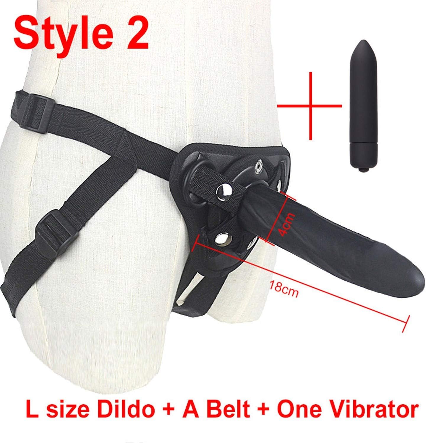 Big Strap On Silicone Adjustable Harness Huge Strapon with Bullet Privacy Massager Bag Funny Toys for Couple,Style 2