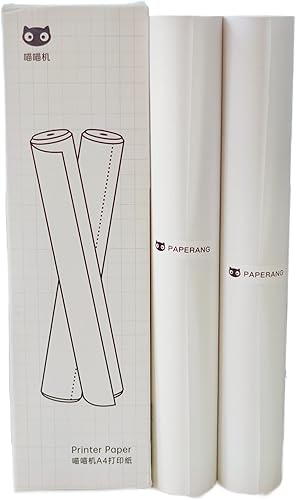 Miniatura 7 de PAPERANG - 2 rollos  caja no adhesiva A4 de Estados Unidos, tamaño carta, papel térmico para PeriPage A40, M08F, MT810 u otra impresora portátil A4,