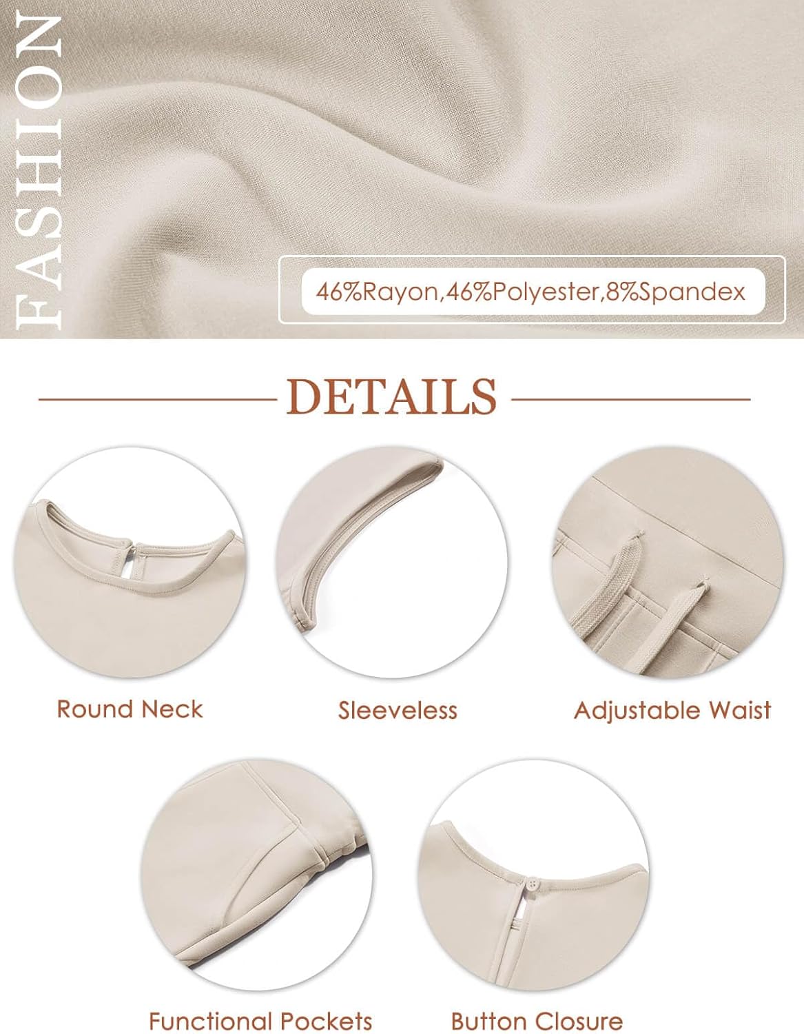 Haloumoning Girl's Jumpsuits Sleeveless Round Neck Wide Leg One Piece Rompers Little Kid Big Kids - Image 5