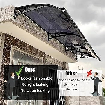 新品(未使用)_屋根庇 ひさし 雨よけ サンシェード オーニング屋根ひ(2個) Amazon | 屋根庇 ひさし 雨よけ, テラス 玄関 住宅用 カーポート