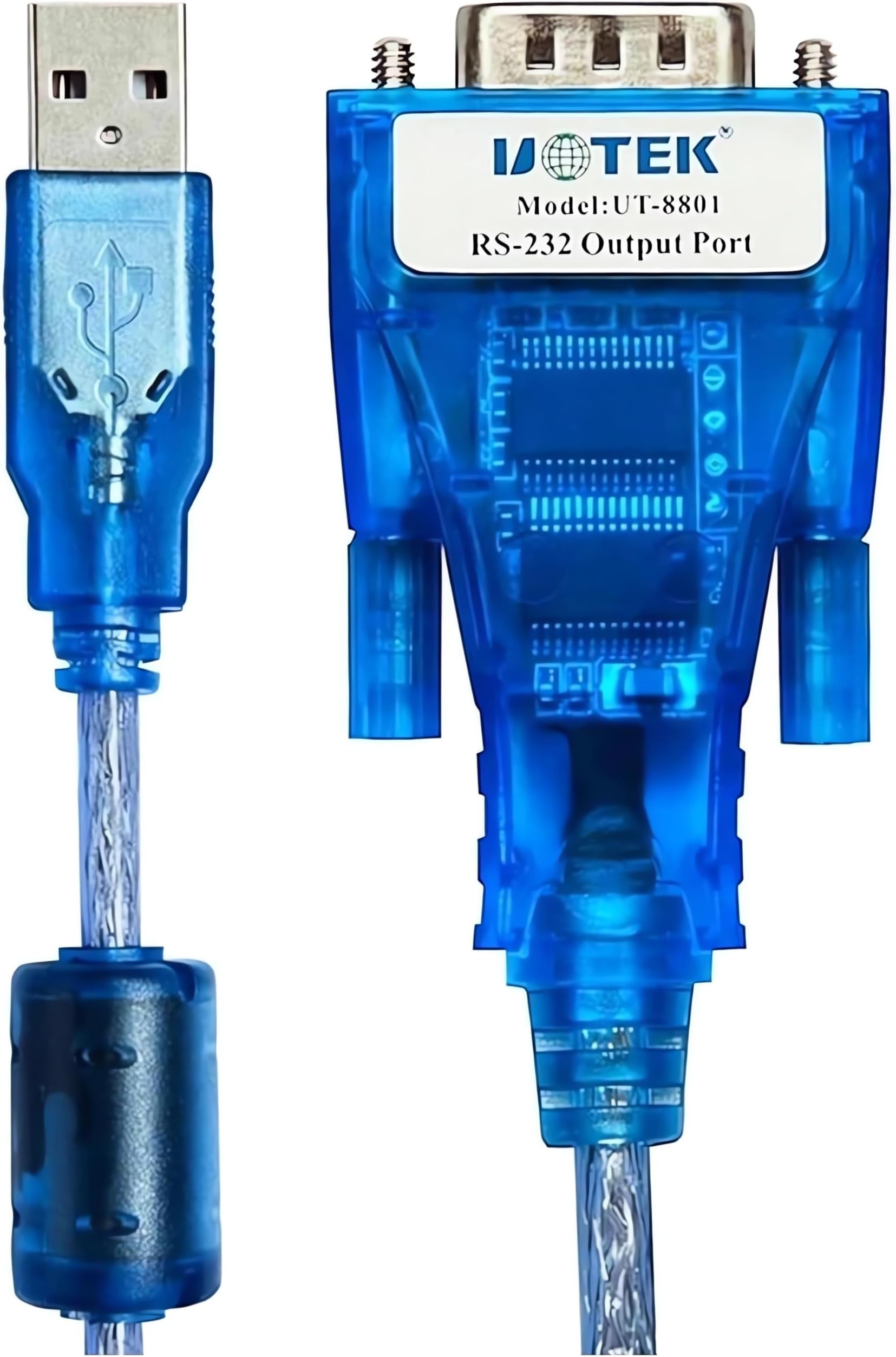 UOTEK UTEK UT-8801 1.5M Length USB to RS-232 Converter ver2.0(1-Port USB to RS-232 Serial Converter with ESD Protection)