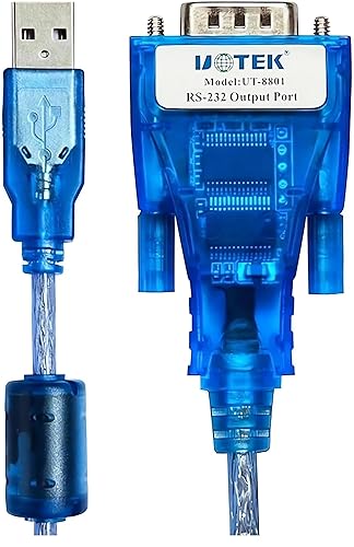 UOTEK UTEK UT-8801 Convertidor USB a RS-232 de 1,5 M de longitud ver2.0 (1 puerto USB a convertidor serie RS-232 con protección ESD)
