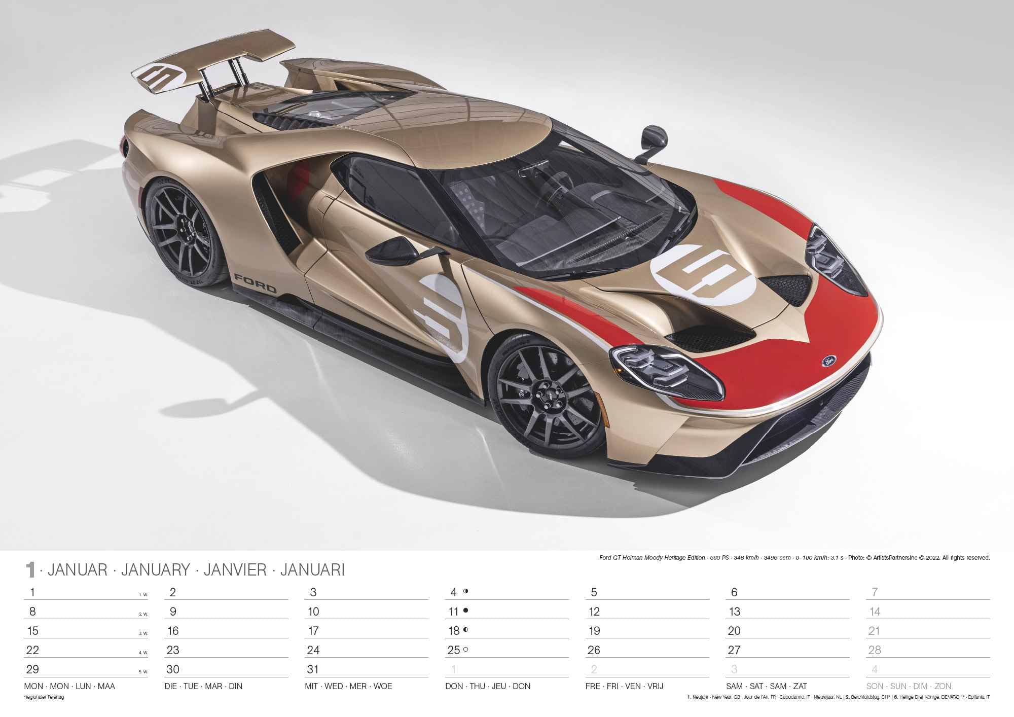 Sports Cars 2024 - Foto-Kalender - Wand-Kalender - 42x29,7 - Autos: Wandkalender A3