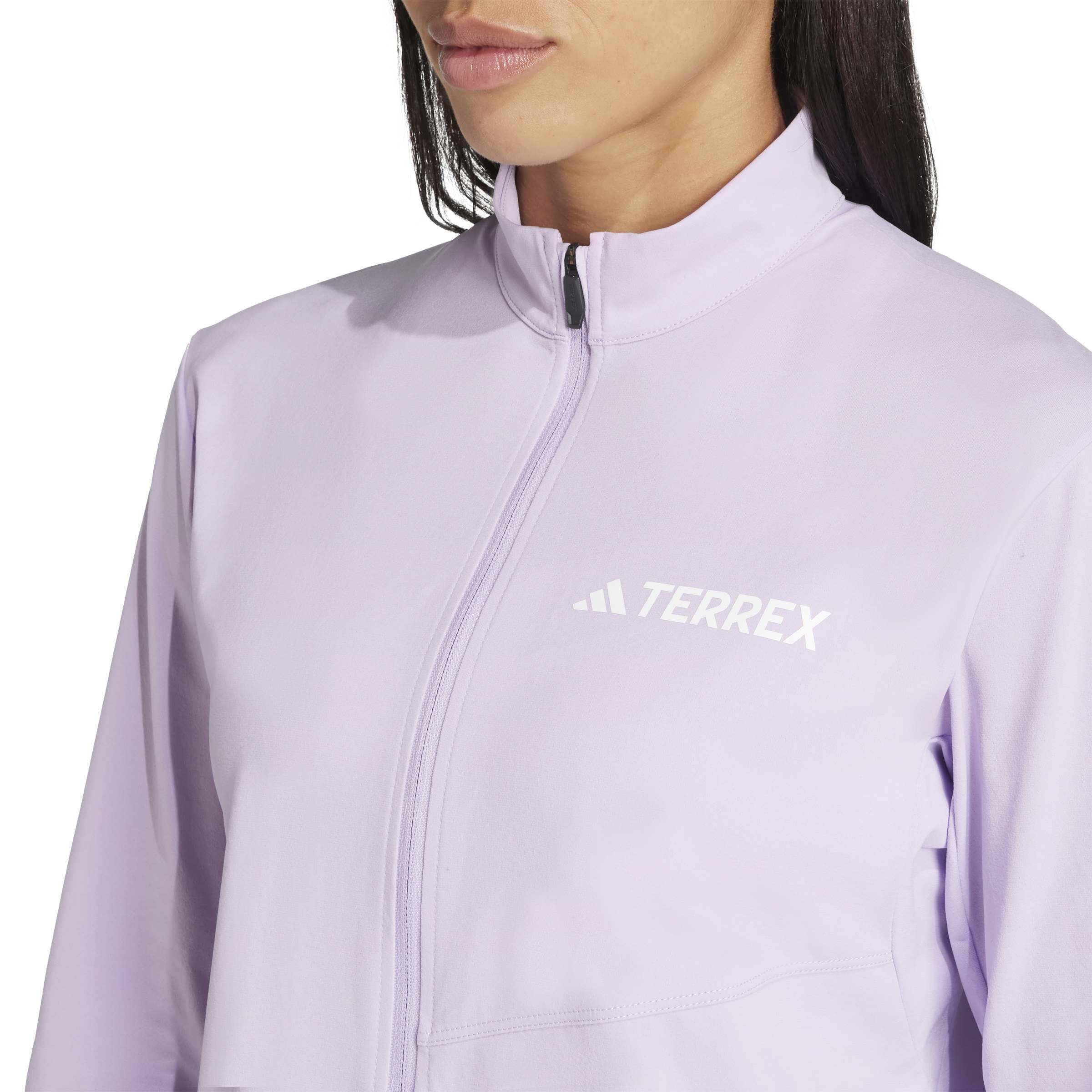 adidas dames Terrex Multi CLIMACOOL Half Zip Long Sleeve, Powder Plum, XS