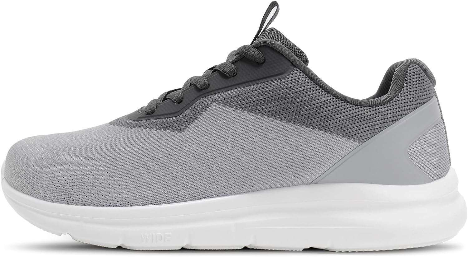 STQ Wide Toe Box Women's Orthopedic Shoes Extra Wide Width Walking Sneakers for Plantar Fasciitis, Bunions Lace-up Tennis Running Gym Shoe with Arch Support Grey - Image 5