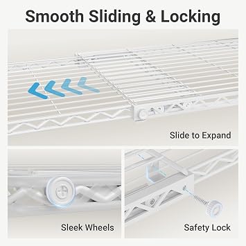 VIPEK X2 Expandable Clothes Rack Portable Closet Organizer System White