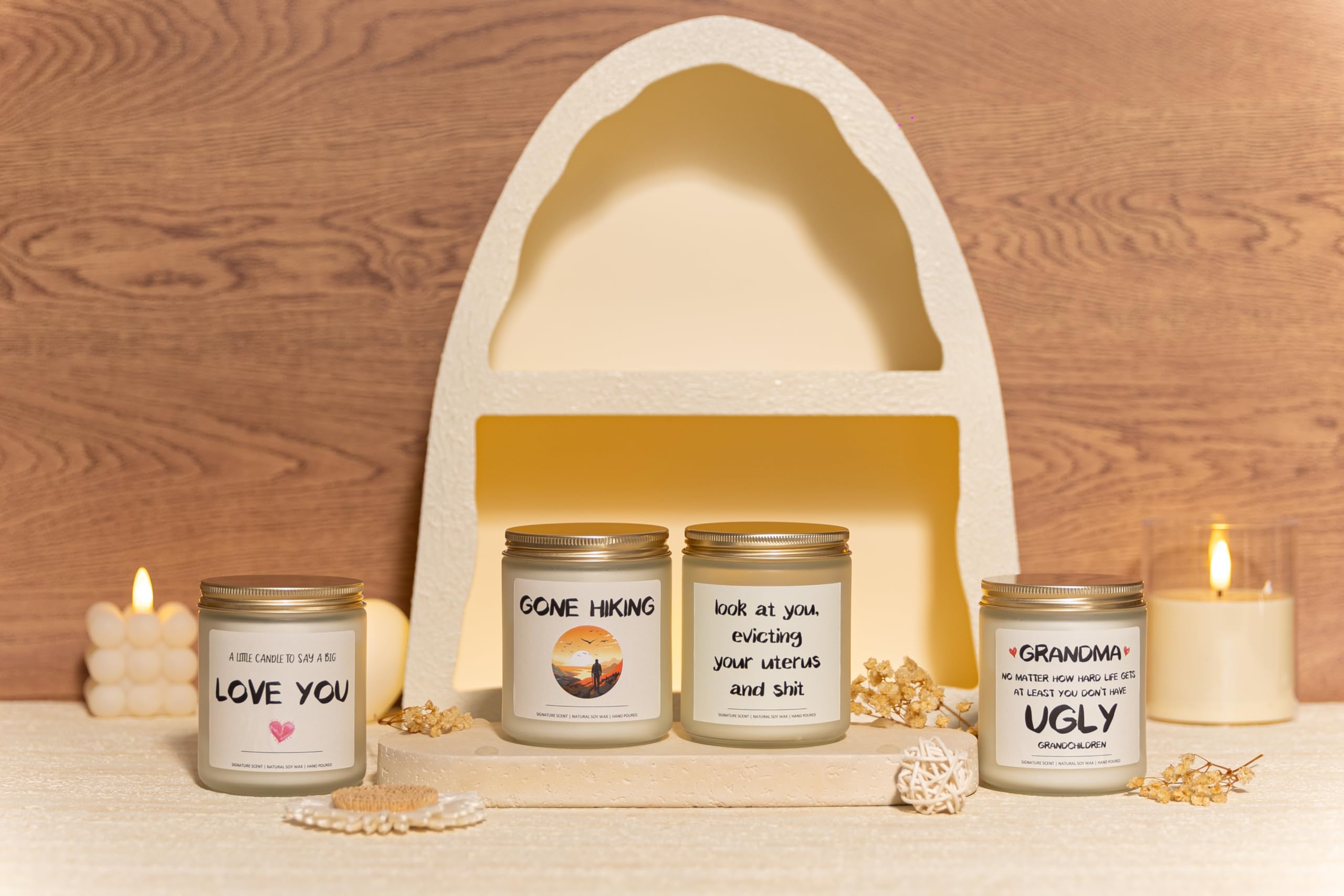 Lavender & Eucalyptus Soy Wax Candle, 7OZ - Hysterectomy Recovery Gifts, Hysterectomy Gifts, Get Well Soon Gift for Women, After Surgery Gift for Women, Look at You Evicting Your Uterus and Shi*t