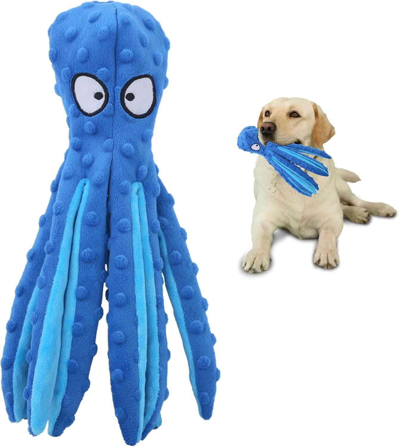 CPYOSN Squeaky Dog Toys, No Stuffing Crinkle Plush Chew Toys for Puppy