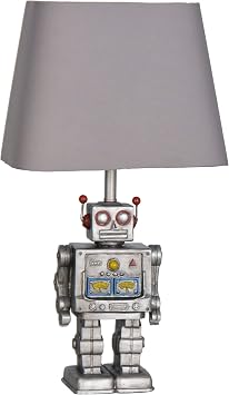 Misc 16.5- Inch Robot Table Lamp Set of 2 - N/a Silver