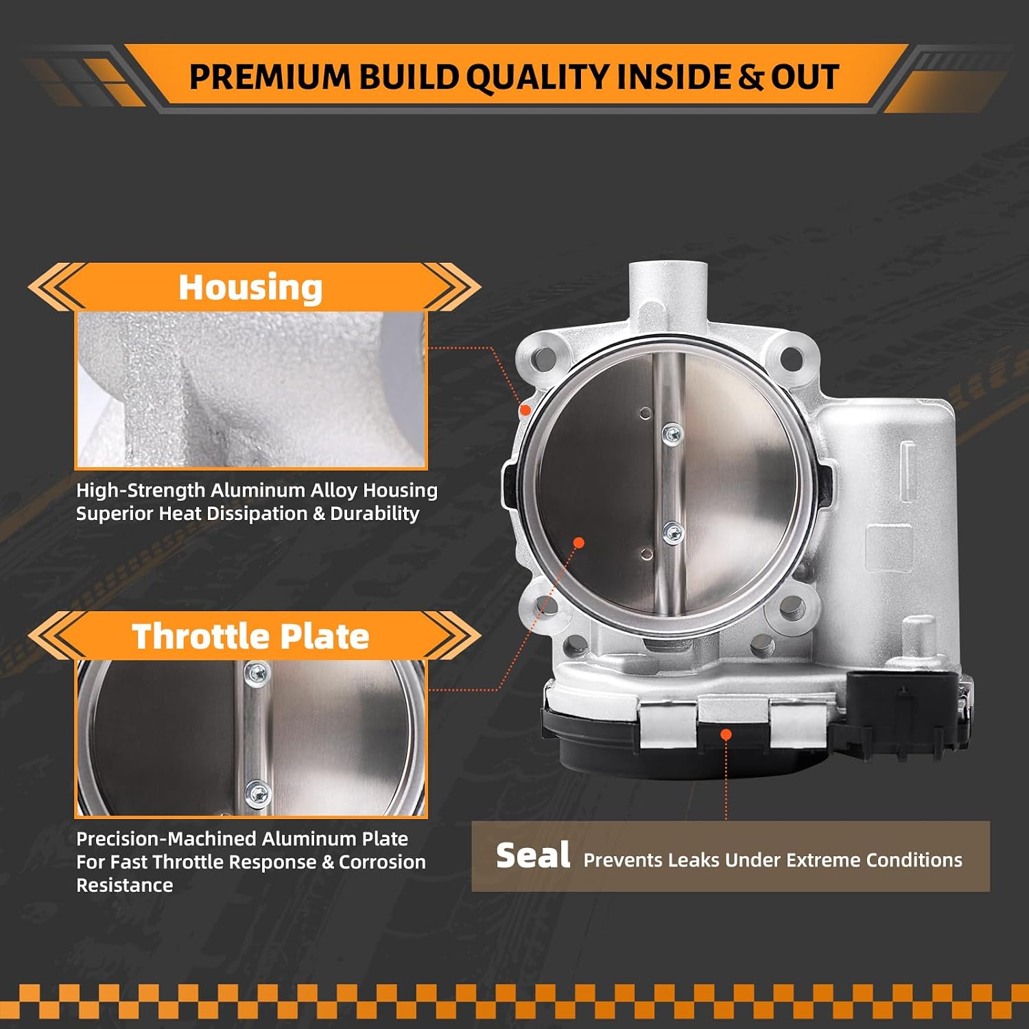 Electronic Throttle Body Compatible with Chrysler Pacifica 300 Town & Country, Dodge Charger Challenger Durango Grand Caravan 3.6L V6 - Replace 05184349AC 05184349AD