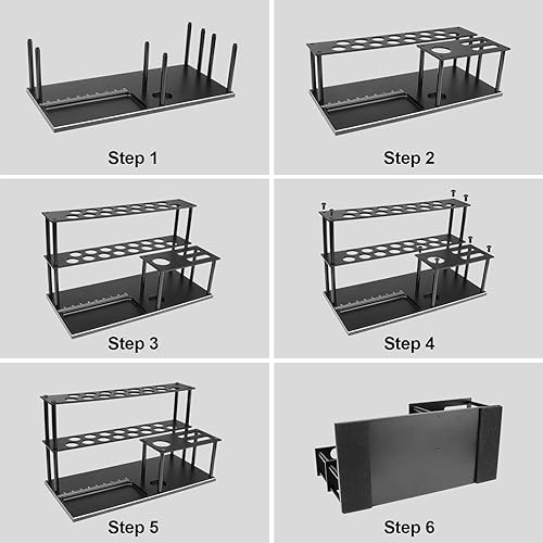 Miniatura 3 de Organizador de herramientas de coche a control remoto (sin montar) con bandeja de tornillos incorporada, kit de estante de almacenamiento de