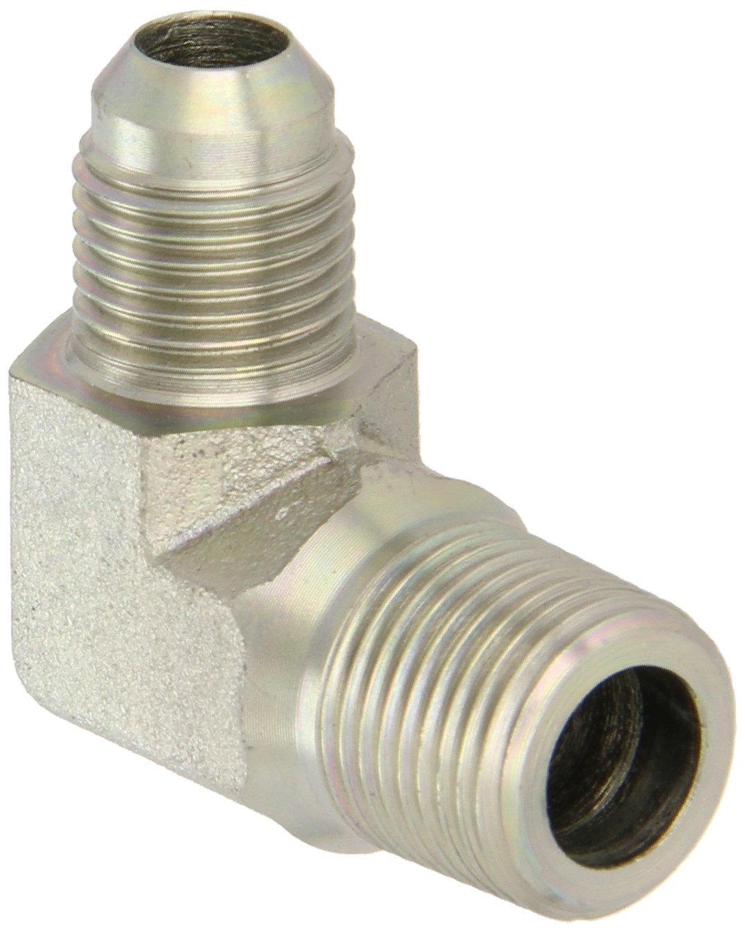 Eaton Aeroquip 2024-6-6S 90 Degree Male Elbow, JIC 37 Degree & NPT End Types, Carbon Steel, 3/8 JIC(m) x 3/8 NPT(m) End Size, 3/8 Tube OD, 3/8 Male Pipe Size (Pack of 4)